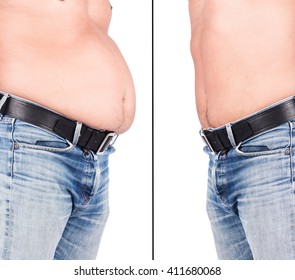 Before And After Body Young Man Fat Belly 