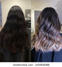  before and after complex staining exit from black to beautiful light blond