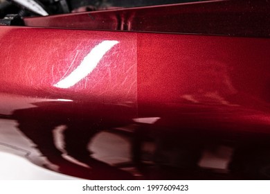 Before And After Effect After Polishing Car Varnish