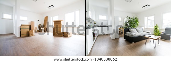 Before And\
After Luxury Home Interior\
Decoration