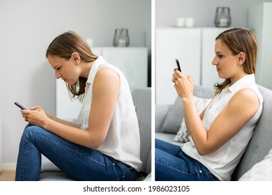 Before After Neck Pain Posture Using Mobile Phone