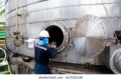 Before Entering The Confined Space, The Amount Of Air In The Tank Must Be Measured And Properly Ventilated.