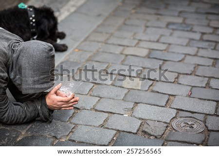 Begger on the stree