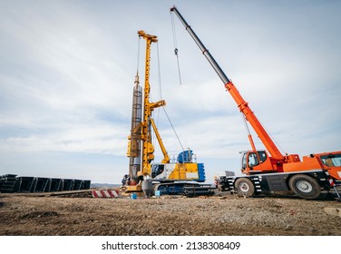 The Beginning Of The Construction Of A Concrete Bridge In The Field