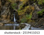 The beginning of the gorge trail at Watkins Glen State Park in New York State in late October. 