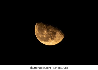 The beginning of the Lunar Moon Eclipse. This can occur only when the sun, Earth and moon are aligned exactly and may be viewed from anywhere on the night side of the Earth.