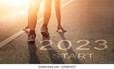 Beginning new year 2023 concept of planning goals, objectives and challenges or career path, business strategies, opportunities and changes. - Shutterstock ID 2232814217
