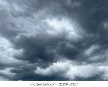 Beginning of  thunderstorm clouds  background