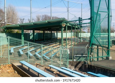 Behind The Back Net Of The Blue Sky And No Spectators