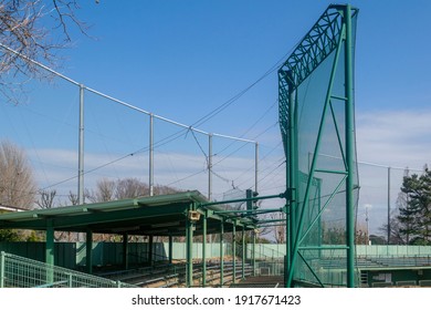 Behind The Back Net Of The Blue Sky And No Spectators