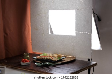 Behind The Scene (BTS) Taking Food Photo On Home Studio 