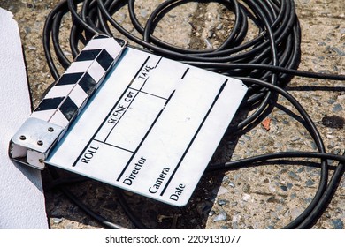 Behind The Scene, Film Slate On Set