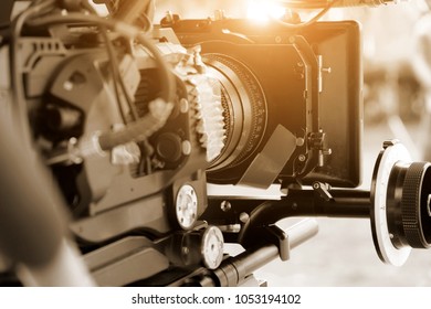 Behind The Scenes Background, Cinema Camera On Film Set