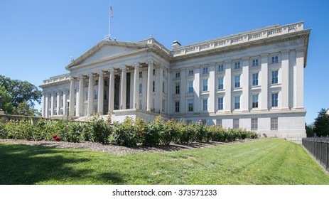 Behind Of U.S. Department Of The Treasury