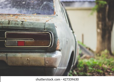 Behind A Vintage And Retro Car, Soft Focus