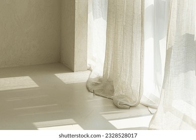 beige background with light and shadow of window curtains - Powered by Shutterstock - Get 15% off with code: PIKWIZARD15