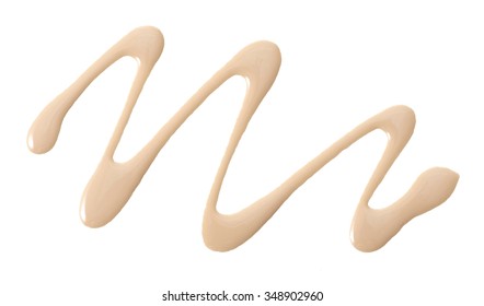 Beige Color Nail Vanish In Abstract Shape