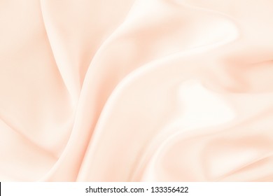 Beige Or Ecru Silk Fabric Background - Soft, Elegant And Delicate