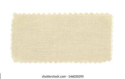 beige fabric swatch samples isolated on white background