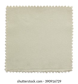 Beige Fabric Swatch Samples Isolated On White Background