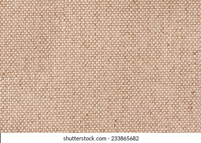 Beige Flax Cloth Texture Abstract, Rough Plain Seamless Surface Background In Horizontal Orientation, Nobody.