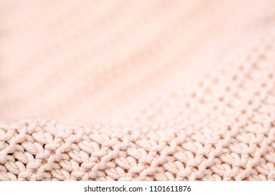 Beige Knitted Sweater Texture Fabric Textile Macro Blur Background