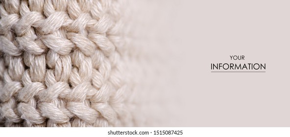 Beige knitted sweater texture fabric textile macro blur background