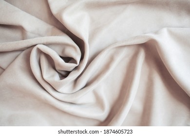 Beige velour pleats  Soft blackout curtains for the room  Fabric for tailoring