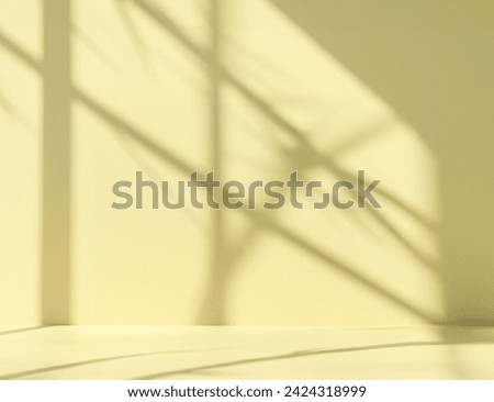 Beige yellow pastel background abstract. empty room studio backdrop. used for background and display your product shooting. Stage showcase on pedestal display podium
