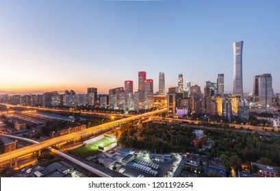 Beijing CBD Skyline Panorama