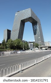 Beijing, China - 05/05/2018: CCTV Headquarters building by architect Rem Koolhaas