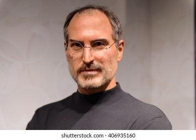 BEIJING, CHINA - APR 6, 2016: Steve Jobs at Beijing Madame Tussauds wax museum. Marie Tussaud was born as Marie Grosholtz in 1761