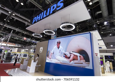 BEIJING, CHINA- AUGUST 19, 2017:  Philips Booth During The China International Health Industry Expo (CHINA-HOSPEQ 2017) At China National Convention Center.