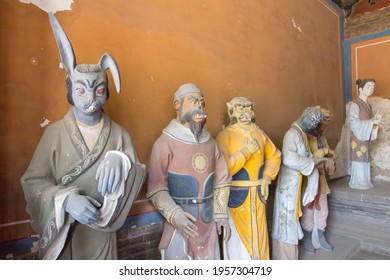 BEIJING, CHINA, AUGUST 25, 2019: Statue Of Chinese Folk Story Exhibition Of Beijing Dongyue Temple