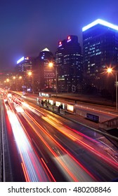 Beijing, China - JULY 12, 2010: Beijing Financial Street Night View Is At Night.