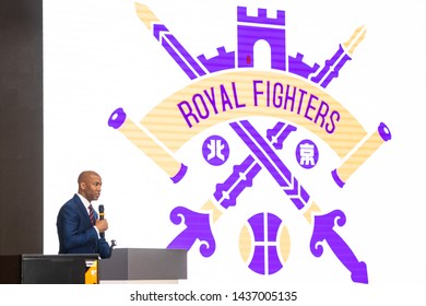 Beijing, China - June 28, 2019: Stephon Marbury Is Introduced As New Head Coach Of CBA Team Beijing Royal Fighters.