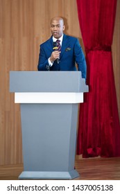 Beijing, China - June 28, 2019: Stephon Marbury Is Introduced As New Head Coach Of CBA Team Beijing Royal Fighters.