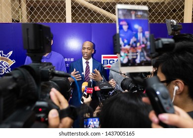 Beijing, China - June 28, 2019: Stephon Marbury Is Introduced As New Head Coach Of CBA Team Beijing Royal Fighters.