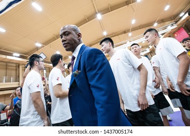 Beijing, China - June 28, 2019: Stephon Marbury Is Introduced As New Head Coach Of CBA Team Beijing Royal Fighters.