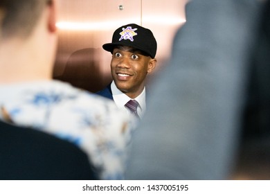 Beijing, China - June 28, 2019: Stephon Marbury Is Introduced As New Head Coach Of CBA Team Beijing Royal Fighters.