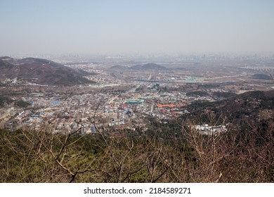 BEIJING, CHINA, MARCH 16, 2019: Aerial View Of Beijing City From Xiangshan Mountain