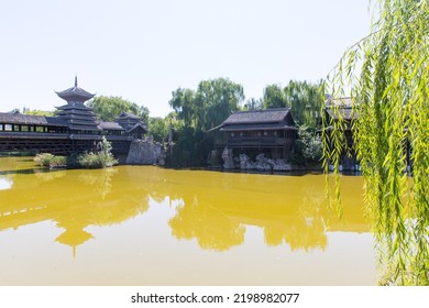 BEIJING, CHINA, SEPTEMBER 19, 2020: China's Ethnic Minority Architecture Of Chinese Ethnic Culture Park