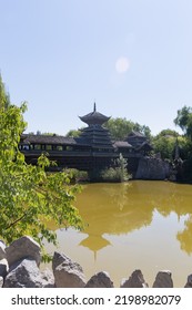 BEIJING, CHINA, SEPTEMBER 19, 2020: China's Ethnic Minority Architecture Of Chinese Ethnic Culture Park