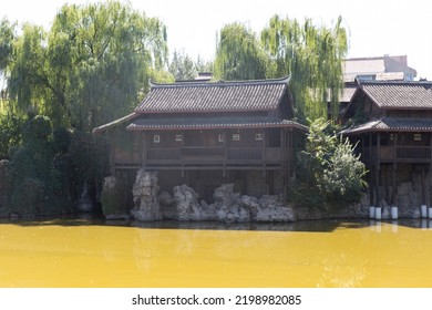 BEIJING, CHINA, SEPTEMBER 19, 2020: China's Ethnic Minority Architecture Of Chinese Ethnic Culture Park