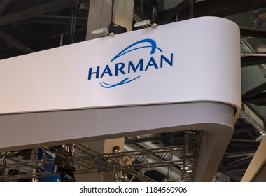 BEIJING, CHINA-APRIL 14, 2017: HARMAN Sign Is Seen During The Info Comm China At The China National Convention Center.