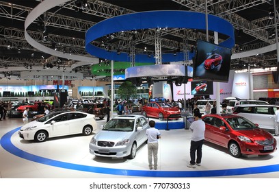 BEIJING, CHINA-MAY 2, 2012:  Unidentified People Are Seen At The Toyota Booth At The 2012 Beijing International Automotive Exhibition (Auto China 2012)