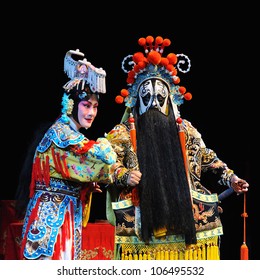 BEIJING - MAY 28: Actors of the Beijing Opera Troupe perform the famous story "Farewell to my Concubine" at the Liyuan Theatre on May 28, 2012, in Beijing, China.