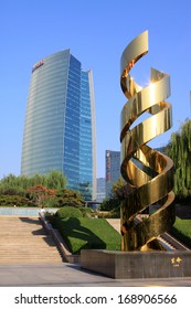 BEIJING - OCTOBER 6: The Double Helix Sculpture In The ZhongGuanCun Street, On October 6, 2012, Beijing, China.  