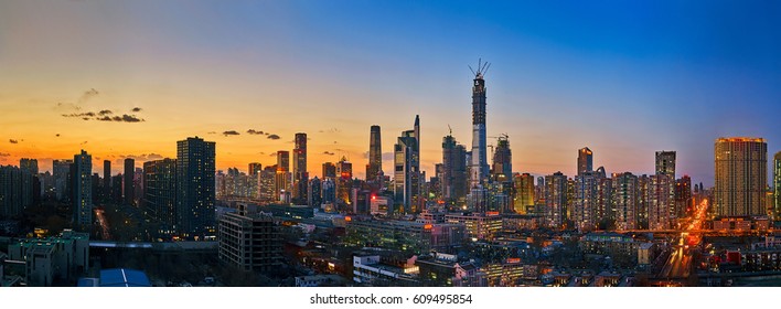 Beijing Skyline And Landmarks