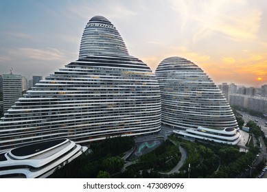 Beijing,China - Aug 16,2016:Beijing Wangjing SOHO Building.